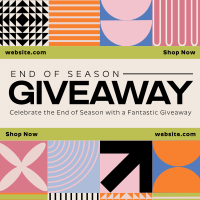 Geometric Conservative Season End Giveaway Instagram Post Design