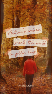 Autumn's Embrace Quote Facebook Story Design