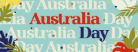 Australia Day Pattern Facebook Cover Image Preview