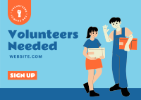 Volunteer Today Postcard Design