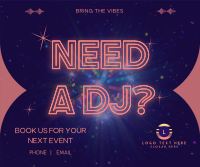 Hire a DJ  Facebook Post