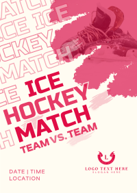 Ice Hockey Versus Match Poster