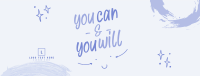 Cute Motivational Message Facebook Cover Design