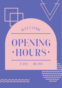 New Opening Hours Poster