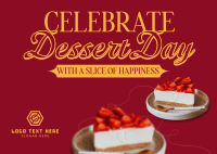 Dessert Day Cake Postcard Design