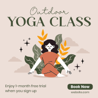 Outdoor Yoga Class Instagram Post Design