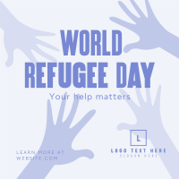 World Refugee Day Linkedin Post Design