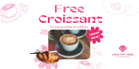 Croissant Coffee Promo Twitter Post