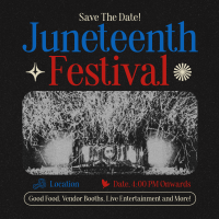 Retro Juneteenth Festival Instagram Post