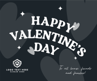 Cute Valentine Hearts Facebook Post