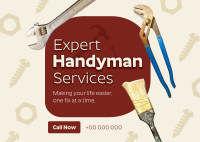 Handyman Maintenance Services Postcard Design