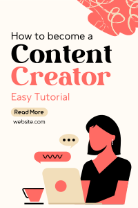 How to be a Content Creator Pinterest Pin Design