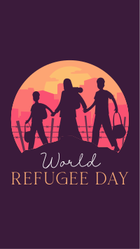 Refugees Silhouette TikTok Video Image Preview