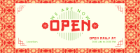 Oriental We’re Open Facebook Cover Design