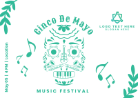 Cinco De Mayo Music Fest Postcard Design