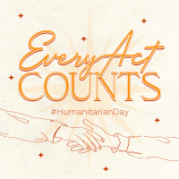 Humanitarian Day Doodles Instagram Post Design