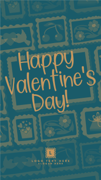 Rustic Retro Valentines Greeting Facebook Story