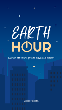 Earth Hour Cityscape Instagram Story
