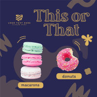 This or That Dessert Instagram Post Design