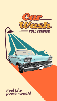 Retro Car Wash Facebook Story