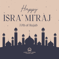 Isra' Mi'raj Spiritual Night Instagram Post Design