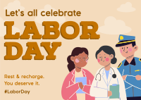 Happy Labor Day Postcard