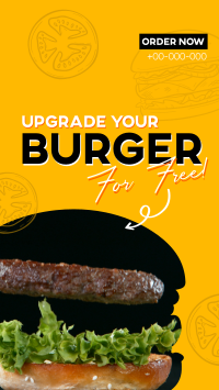 Free Burger Upgrade Instagram Reel Image Preview