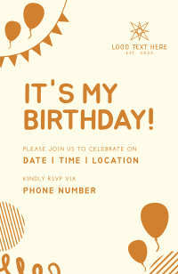 Quirky Happy Birthday  Invitation