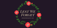 Geometric Poppy Remembrance Day Twitter Post