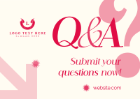 Trendy Q&A Postcard