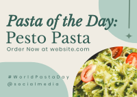 Minimalist Pasta Day Postcard Image Preview