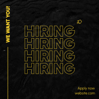 We Want You Hired Instagram Post Design