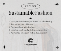 Stylish Chic Sustainable Fashion Tips Facebook Post