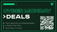 Retro Cyber Monday Facebook Event Cover Design