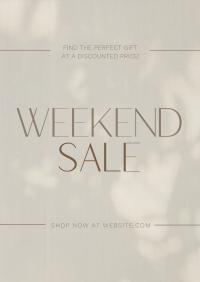 Minimalist Weekend Sale Poster