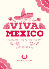 Viva Mexico Sombrero Poster