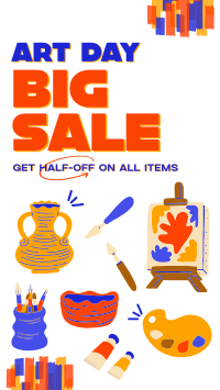 Art Materials Sale Facebook Story