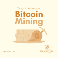 Bitcoin Mining Instagram Post Design