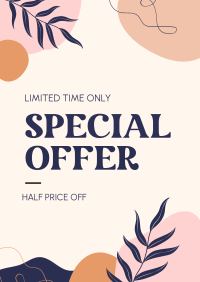 Organic Abstract Special Offer Poster