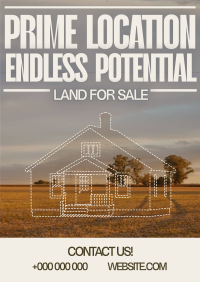 Minimalist Land For Sale Flyer