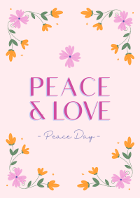 Floral Peace Day Poster