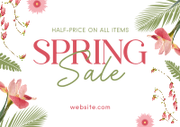 Sale of Spring Postcard Design