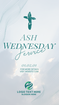 Cloudy Ash Wednesday  Instagram Story