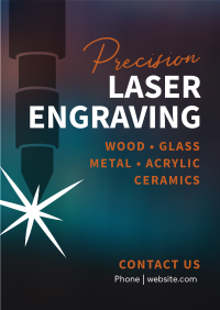 Precision Laser Engraving Poster