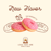 Strawberry Flavored Donut  Instagram Post