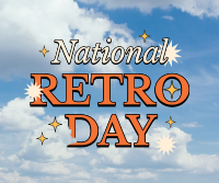 National Retro Day Clouds Facebook Post