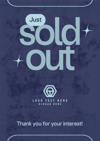 Sold Out Minimalist Poster