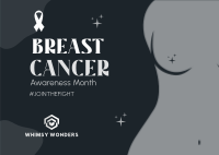 Beat Breast Cancer Postcard