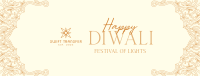 Elegant Diwali Frame Facebook Cover Image Preview