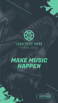 Music Studio Mic Facebook Story Design